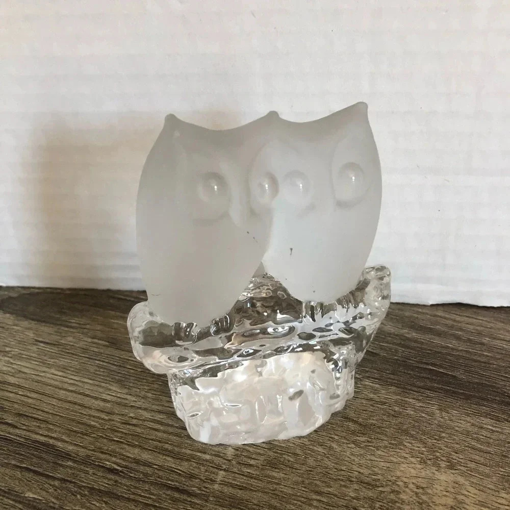 Vintage Reijmyre Sweden Owl Paperweight